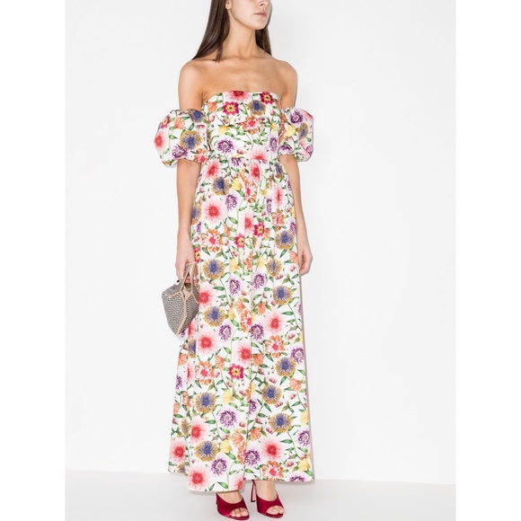 Borgo De Nor Juliet Off-The-Shoulder Floral Maxi Dress | NWT | Sz 4 (US)/8(UK) - Picture 4 of 7